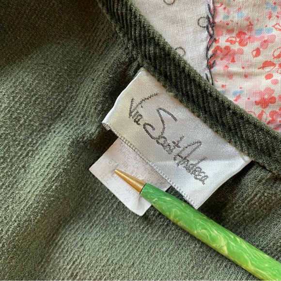 VINTAGE 🎈SOLD🎈Dress Overalls Via Saint Andrea Dark Green Size 5/6 - Picture 4 of 15